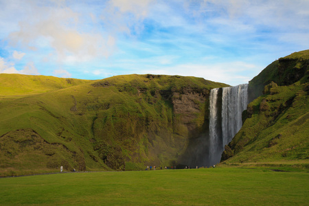 在冰岛 skogarfoss 瀑布