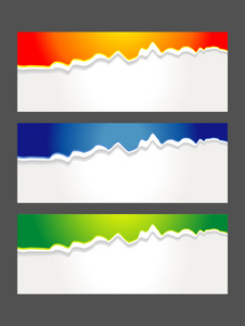 炫彩矢量样本横幅为各种选项设置一套