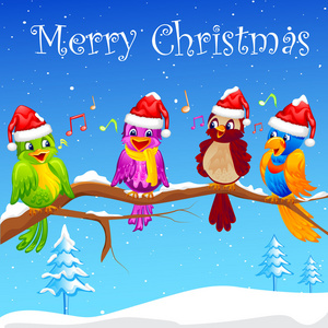 鸟唱圣诞颂歌图片