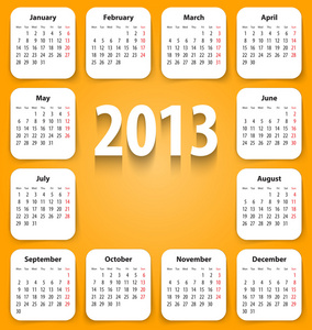 2013年白色棍子日历