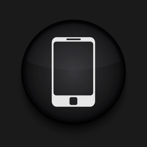 矢量 app 圈智能手机黑色图标。eps10