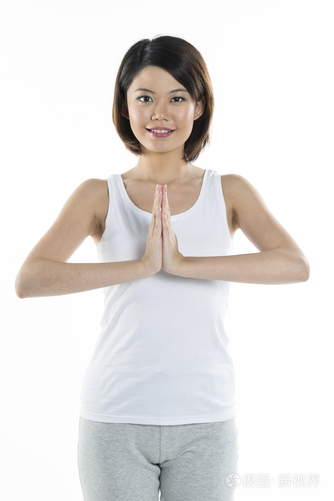 美丽的中国女人做运动