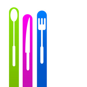 彩色标志 logo 的厨房集合