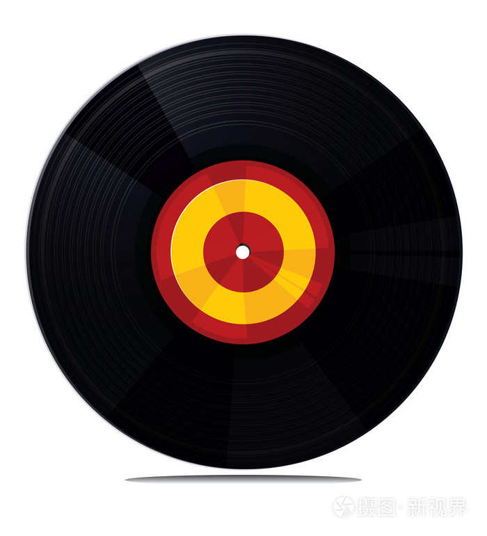 复古黑胶唱片矢量