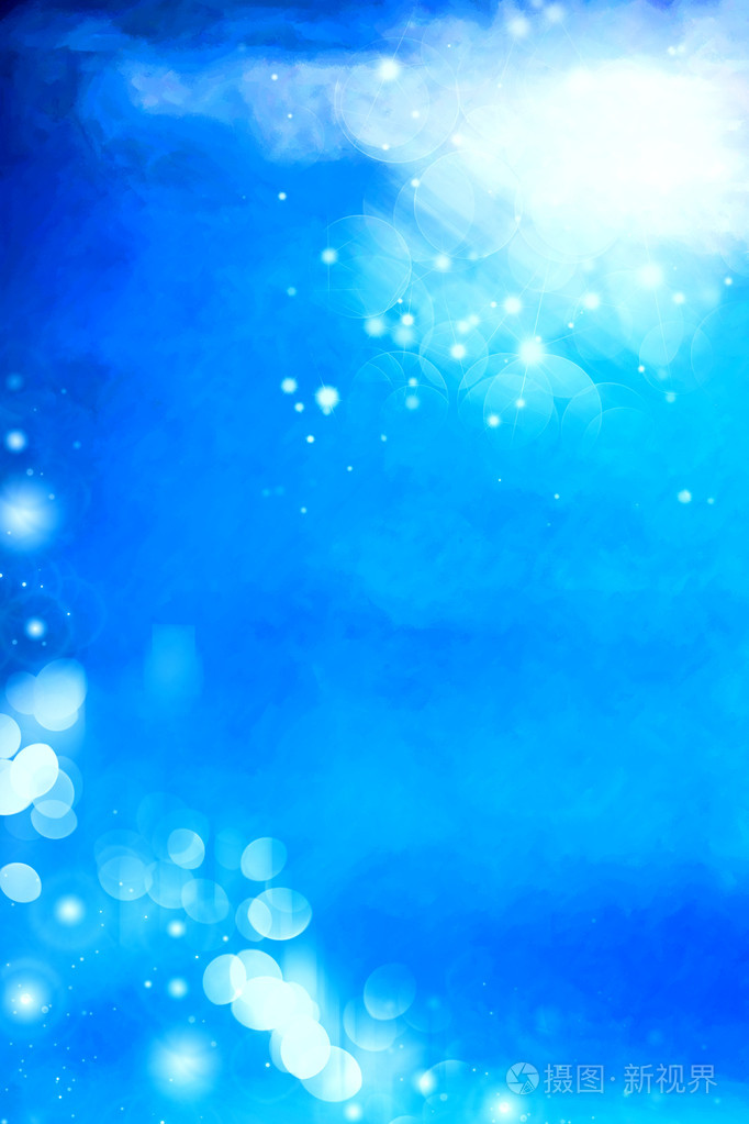 抽象纹理的背景: 白色在蓝色的天空像背景的散景图案