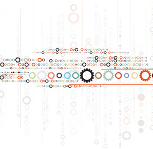 抽象齿轮技术商业海报背景