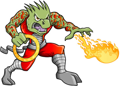 动物战士战士忍者战士外星人爬行动物矢量照片