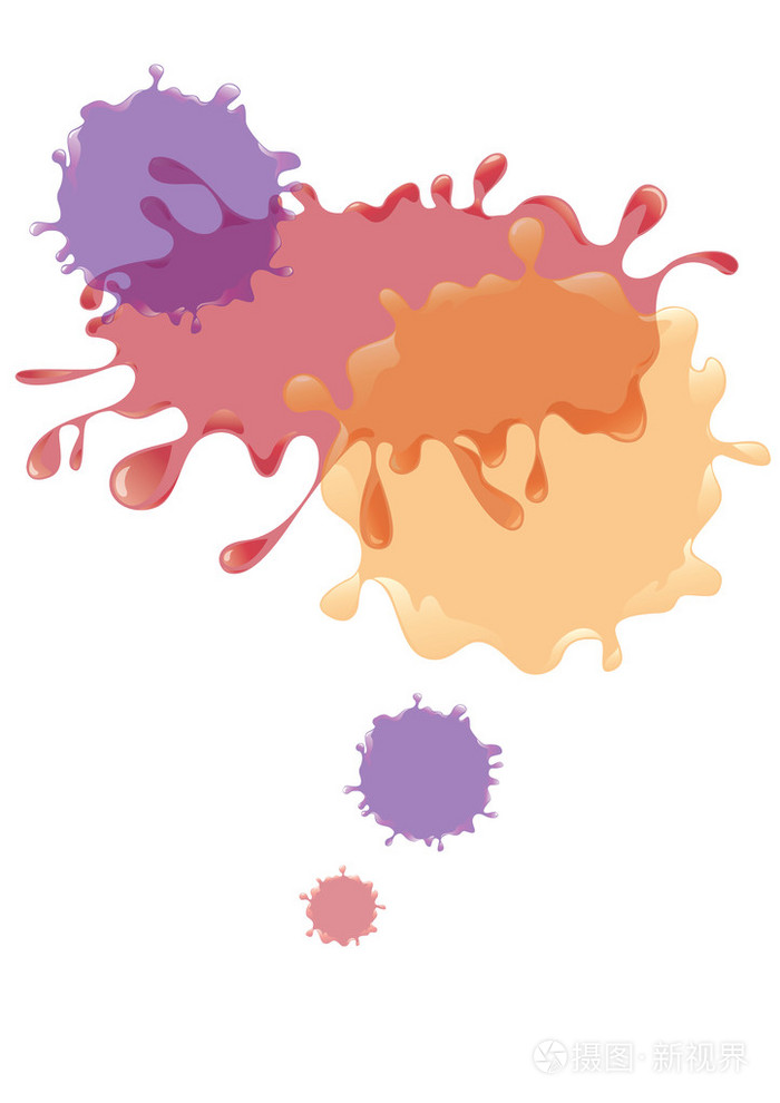 墨水渍和滴插画-正版商用图片1b21a9-摄图新视界