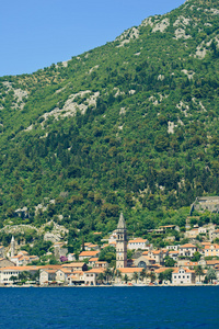 perast，黑山的视图