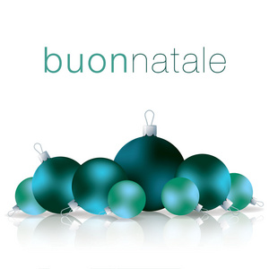 意大利的快乐圣诞摆设卡在矢量格式
