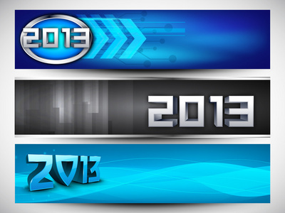 2013 网站标头或横幅。10 eps