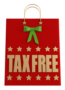 税免费圣诞购物袋图片