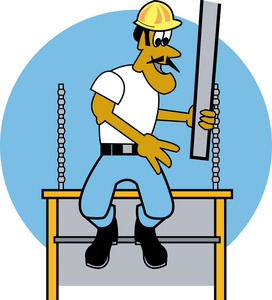 黄色安全帽的男性建筑工人