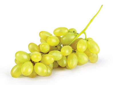 grapegrape，黄色葡萄，水果 亚洲水果 乌兹别克花园葡萄 葡萄孤立的白色背景，白色的大葡萄
