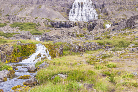 dynjandi 瀑布冰岛 westfjords