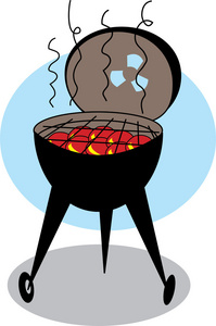热煤准备在木炭烧烤炉烹饪