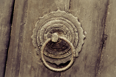 复古青铜门环