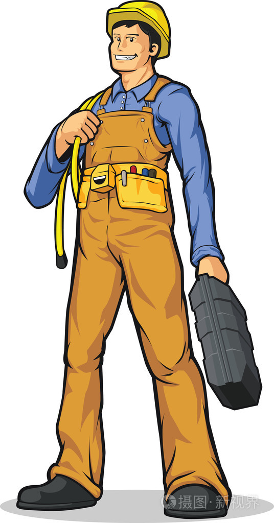 工业建筑工人用绳子 & 工具框插画-正版商用图片1b3fk0-摄图新视界