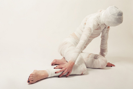 绷带的木乃伊照片