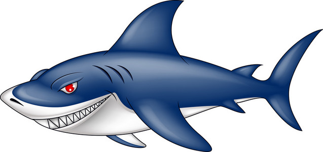 愤怒的蓝鲨鱼
