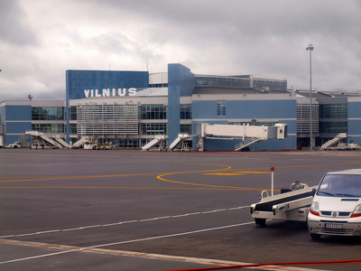 维尔纽斯机场乘客终端视图。立陶宛今天