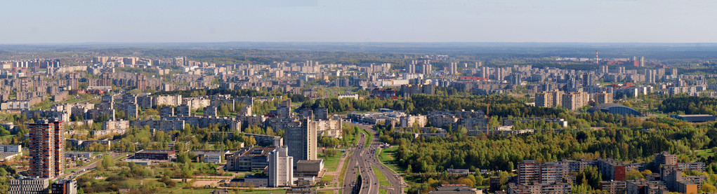 早上的立陶宛首都维尔纽斯市