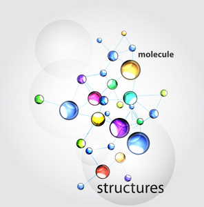 闪亮多彩分子背景