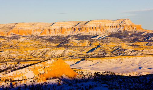 布莱斯峡谷国家公园在冬天，犹他州，美国
