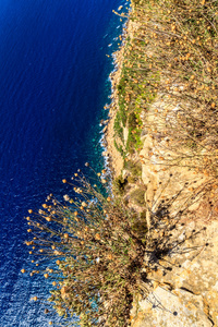 美丽的风景海岸线附近西斯在最南段的鸟瞰图