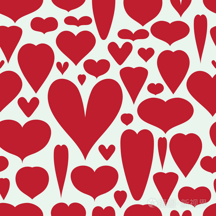 红色的心无缝模式