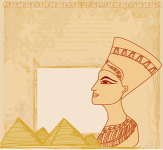 旧纸与埃及女王图片