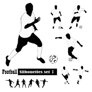 矢量 illustrations.soccer 球员剪影