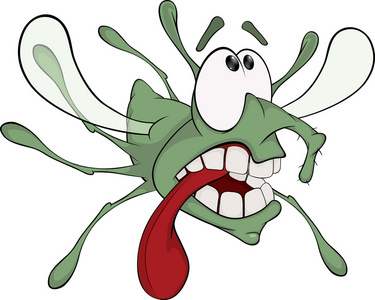 卡通蜻蜓与蚊子图片