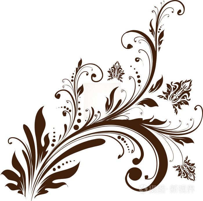 设计的抽象图案.花卉复古元素的背景