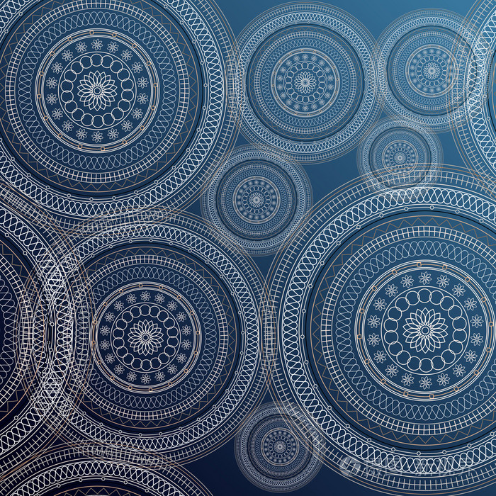 抽象与圆圈图案装饰壁纸矢量