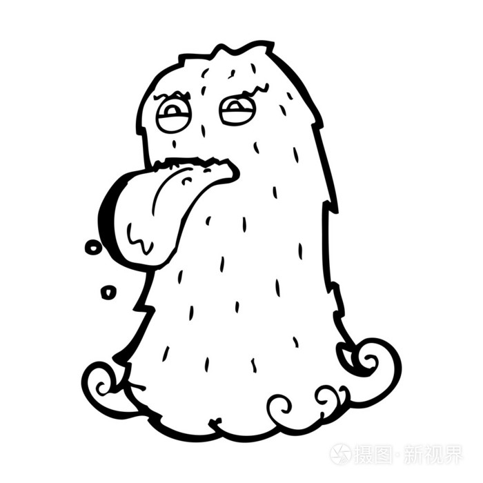 多毛怪物卡通插画-正版商用图片1b4ykm-摄图新视界