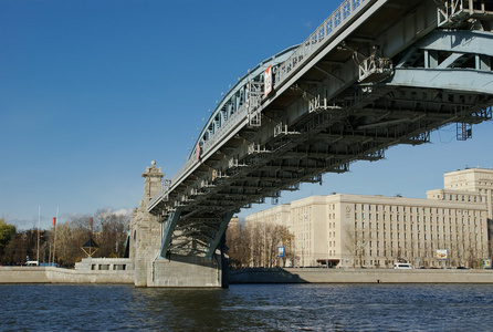 莫斯科，俄罗斯的看法。pushkinsky andreyevsky 桥