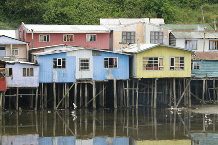 卡斯特罗在 chiloe 岛上，智利