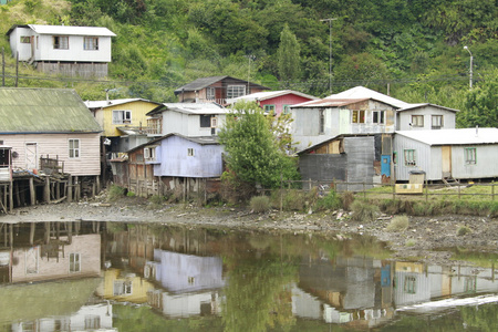 卡斯特罗在 chiloe 岛上，智利