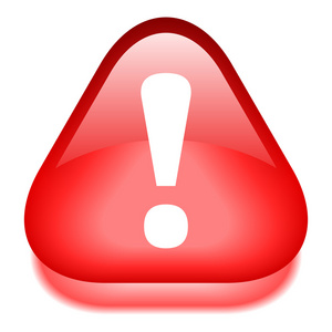 矢量危险红色光泽图标照片