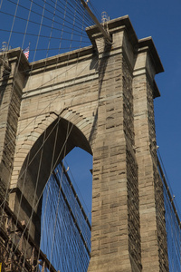 布鲁克林大桥支柱纽约市