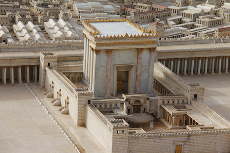 第二个庙。古代耶路撒冷的模型