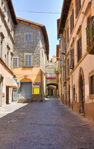 小巷。维泰博。拉齐奥。意大利