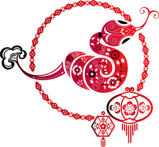 剪纸蛇图片