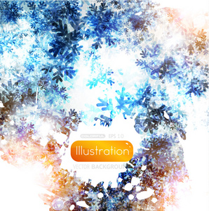 抽象冬季 background.christma s 抽象散景。矢量