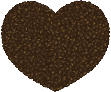 咖啡豆的心背景图