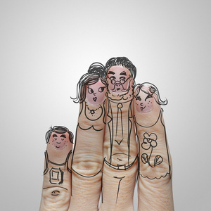 快乐的手指家庭astn prst rodina