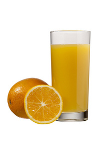桔汁和切片橙