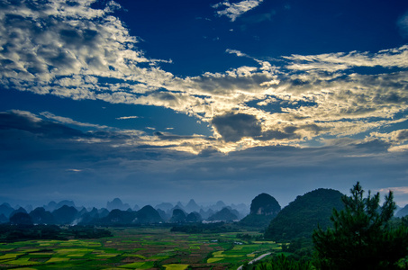 在桂林的田园风光