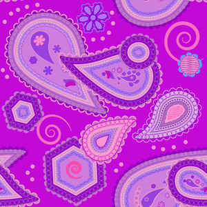 无缝背景与在紫颜色花纹